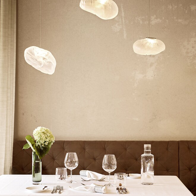 Gedeckter Tisch im Gourmetrestaurant 