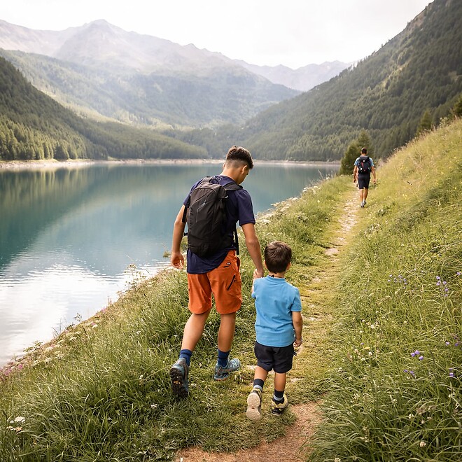 escursione a un lago del Trentino Alto Adige