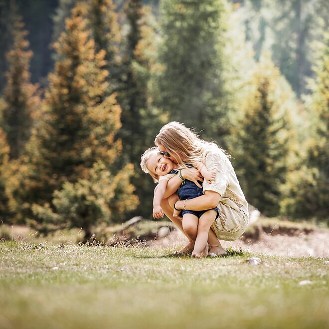Madre e figlia in vacanza in Alto Adige