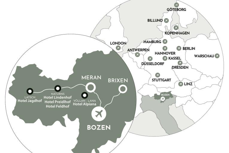 Urlaub in Südtirol - das Meraner Land und der Vinschgau Urlaub in Südtirol - das Meraner Land und der Vinschgau
